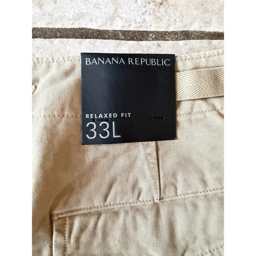NWT Banana Republic‎ HERITAGE CARGO PANT Maverick Tan Size 33 Long